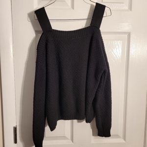 Off shoulders black sweater